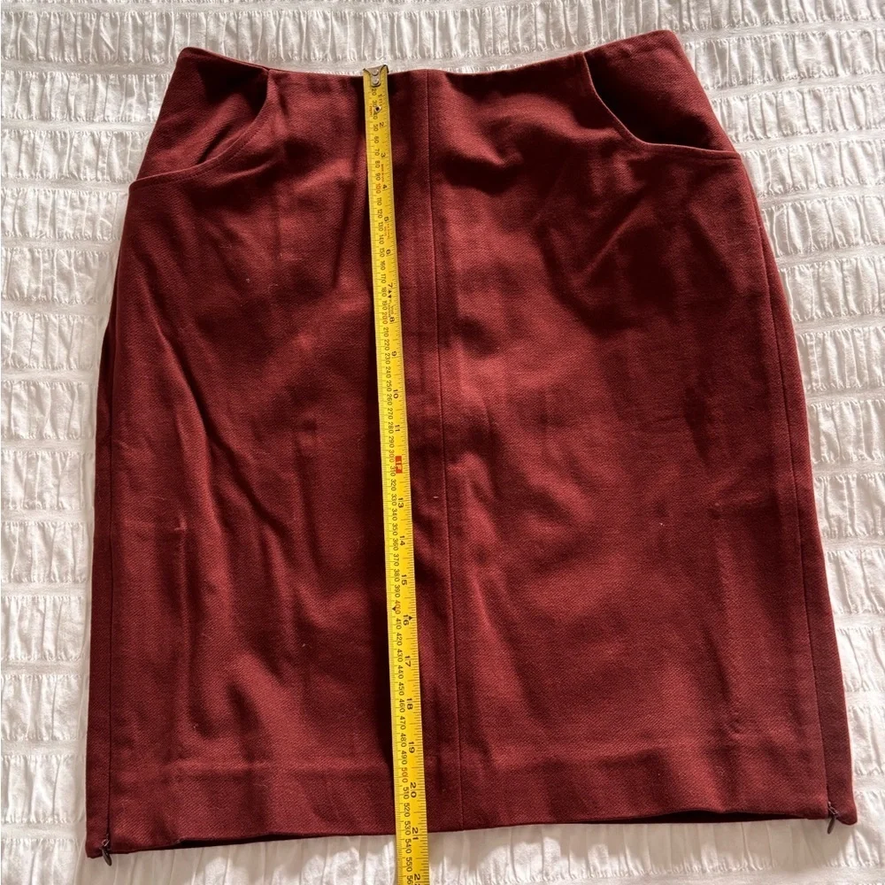 CAbi Two Piece Burgundy Suit with Notched Lapel and Streamlined Silhouette - Picture 6 of 10